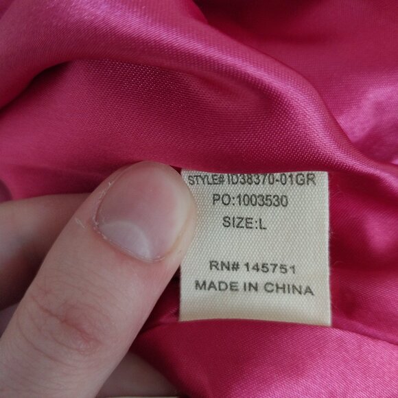 Pink Lily Faux Leather Double Breasted Jacket Blazer New Without Tag Size Large - Picture 9 of 10